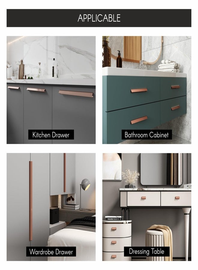 LAPO 2 Piece Drawer Knobs for Kitchen- Door Knob for Cabinets, Cupboards & Dressers (Material-Aluminum, PVD Rose Gold Finish) - Image 4